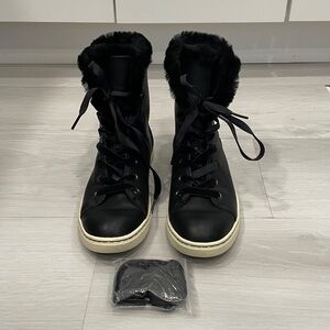 UGG Croft Exotic Leather High Top Sneakers Size 7
